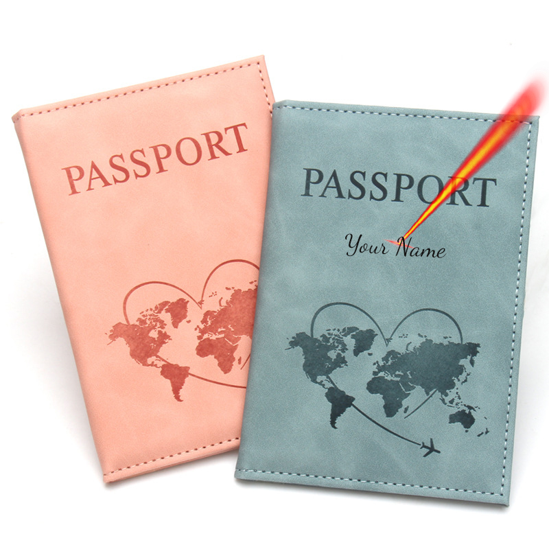 Travel Accessories Wallet - Adorável mapa capa de passaporte moda