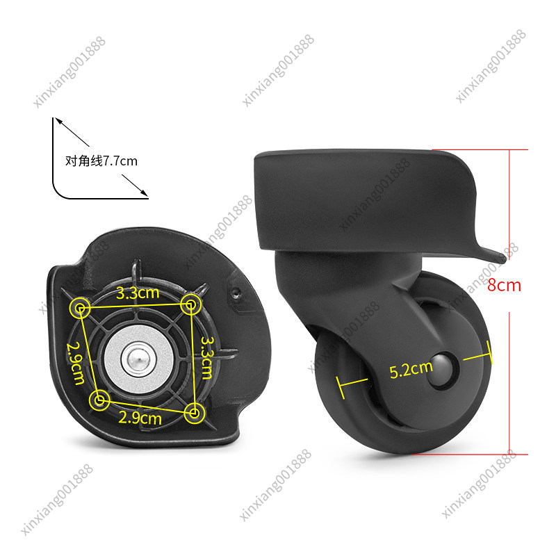 Luggage Wheel Replacement - Rodas Giratórias 360 Graus A-65 XY090