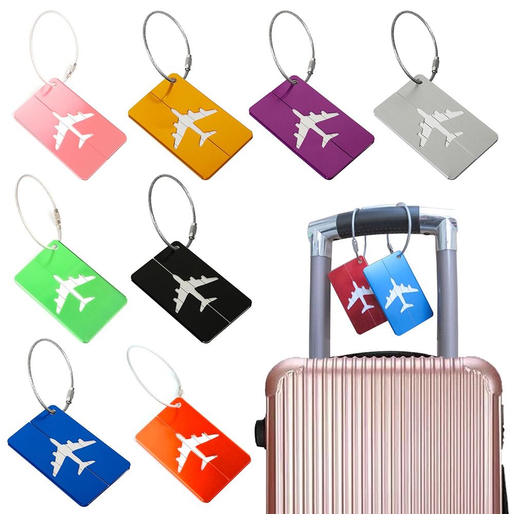 Travel Packing Cube - Alumínio Bagagem Tags com Cordas, Etiquetas