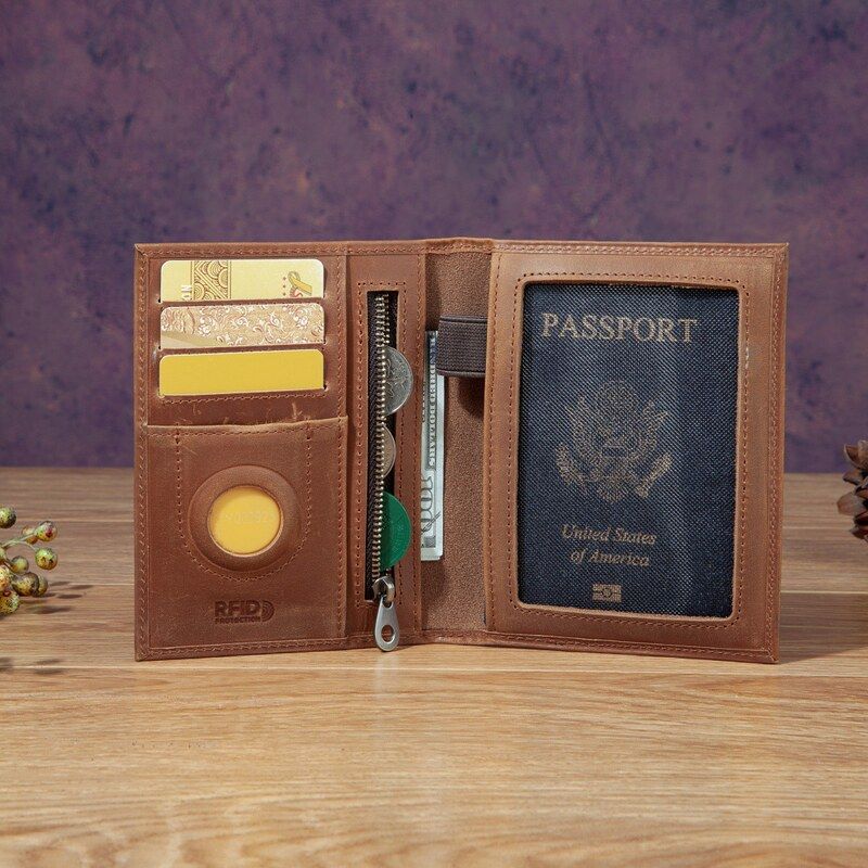 Travel Accessories Wallet - Porta-Passaporte Unissex de Couro Mad ,