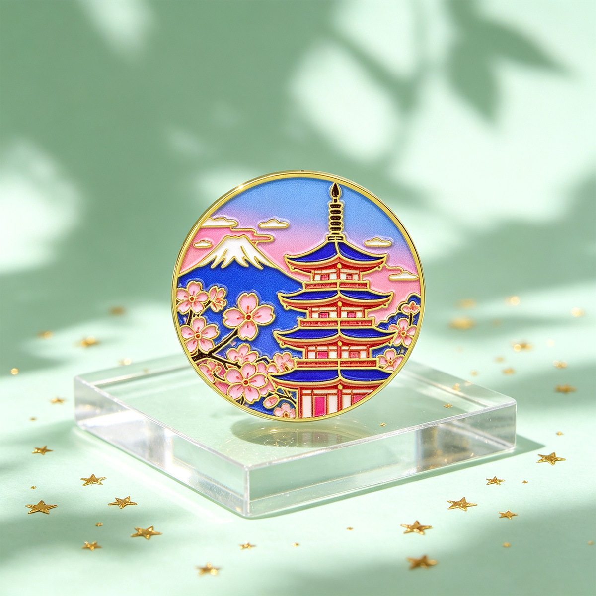 Broche de Esmalte Flor de Cere - Travel Accessories In Japan avaliação e preço