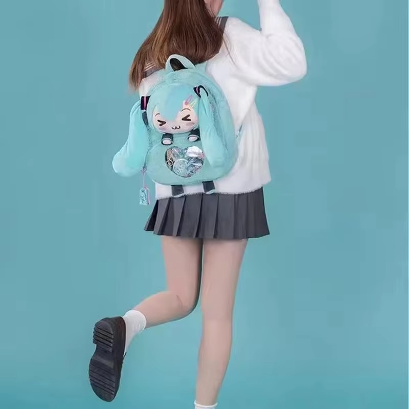 Mochila de Pelúcia Macia com B - Travel Accessories In Japan avaliação e preço