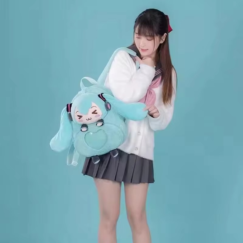 Mochila de Pelúcia Macia com B - Travel Accessories In Japan avaliação e preço