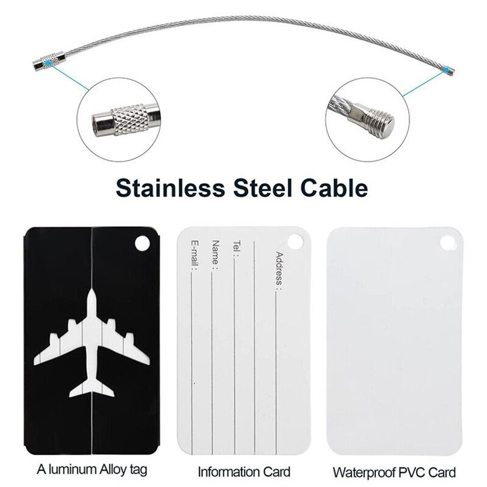 Alumínio Bagagem Tags com Cord - Travel Packing Cube avaliação e preço